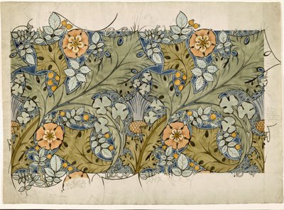 Tudor-Rosen, Disteln und Kleeblatt von Charles Francis Annesley Voysey